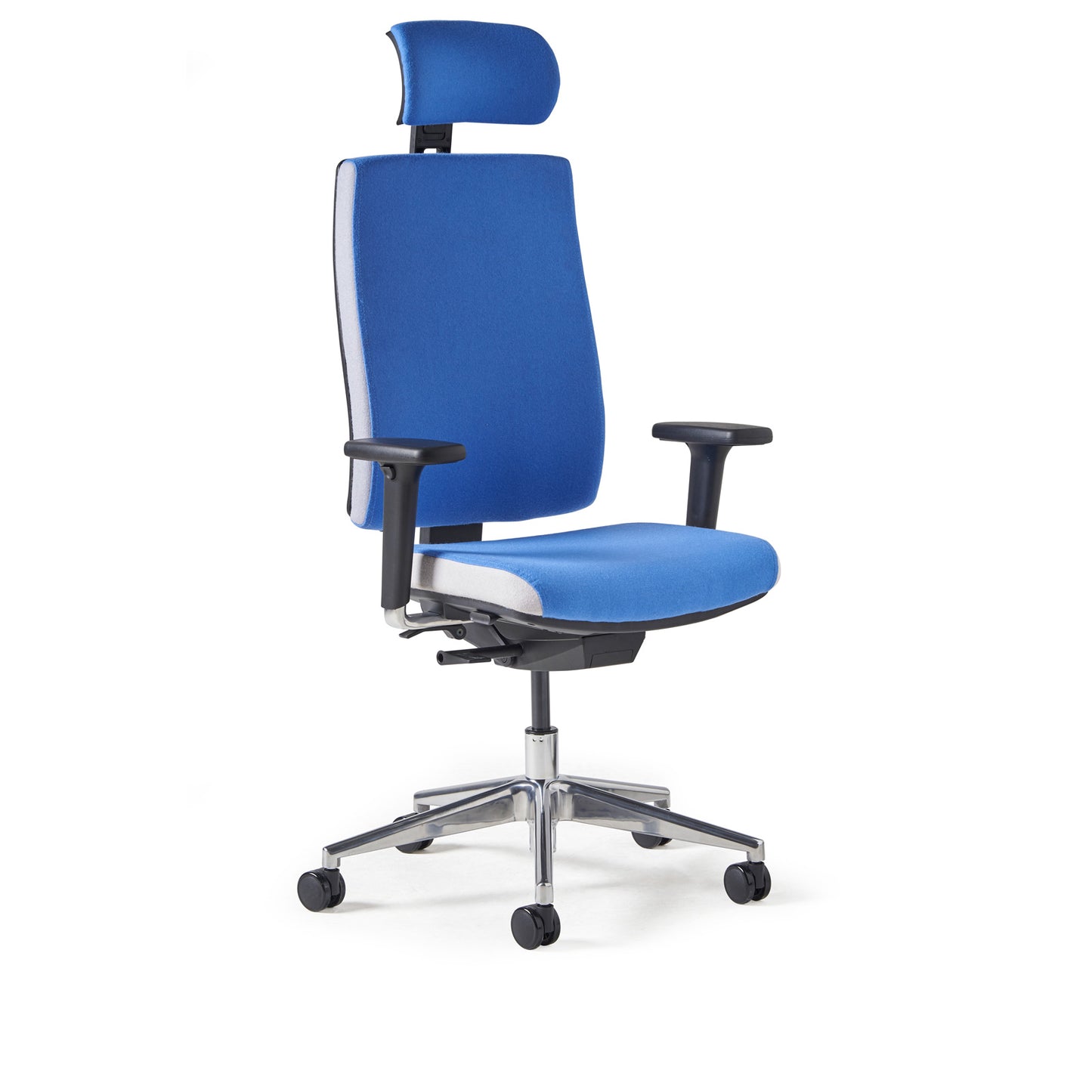 Miku fabric back plus headrest - aluminium