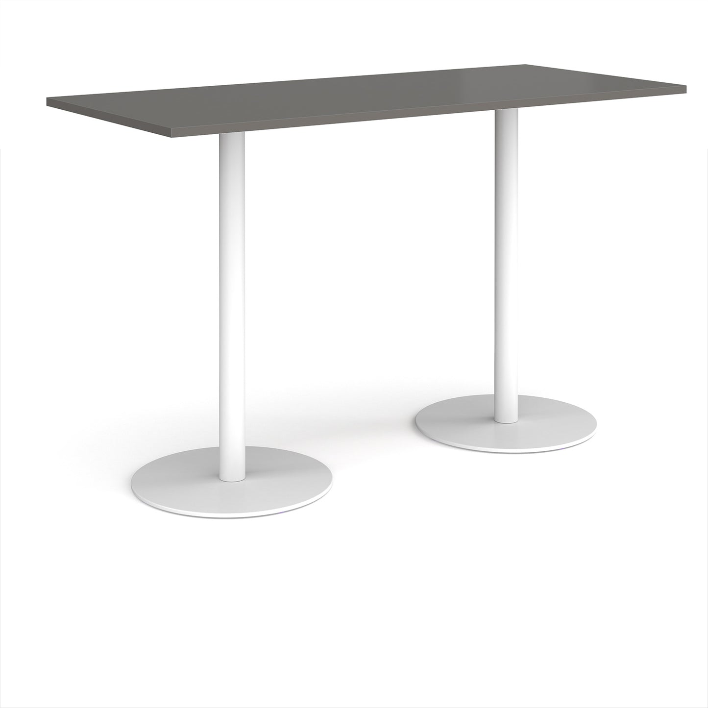 Monza rectangular poseur table with round bases