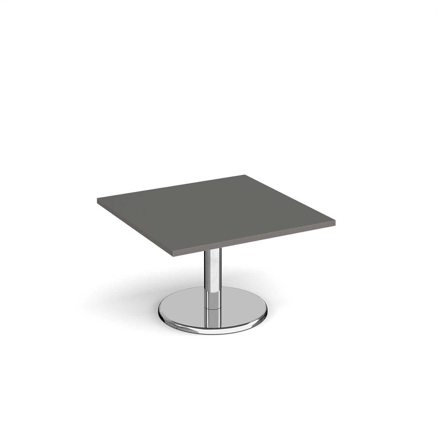 Pisa square coffee table with round base