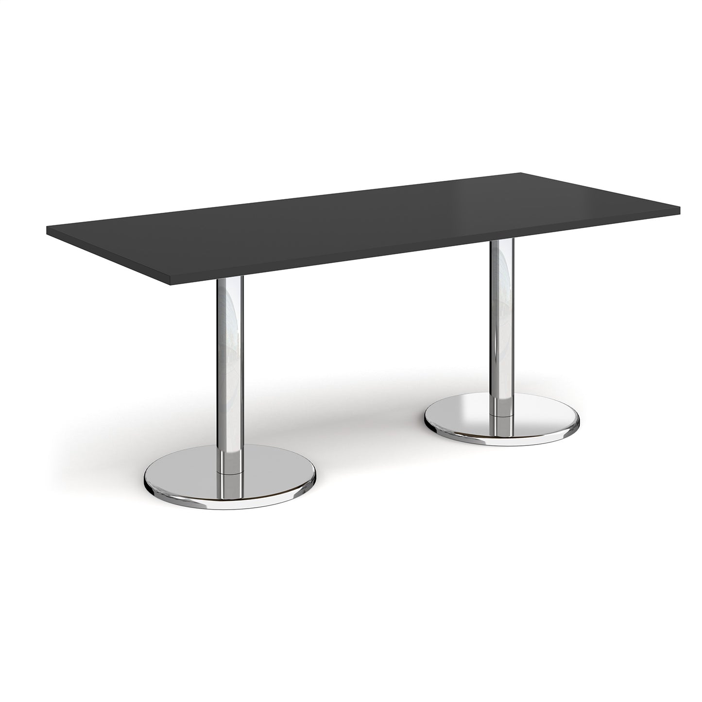 Pisa rectangular dining table with round bases