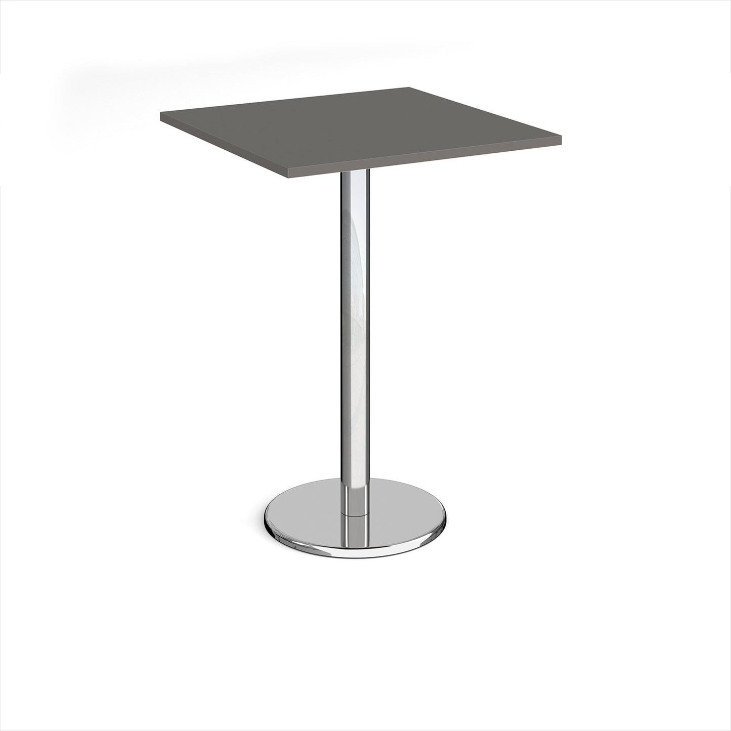 Pisa square poseur table with round base