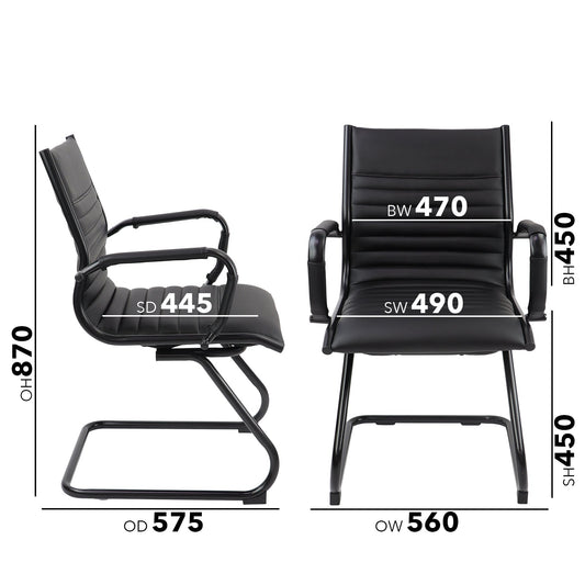 Bari executive visitors chair black frame