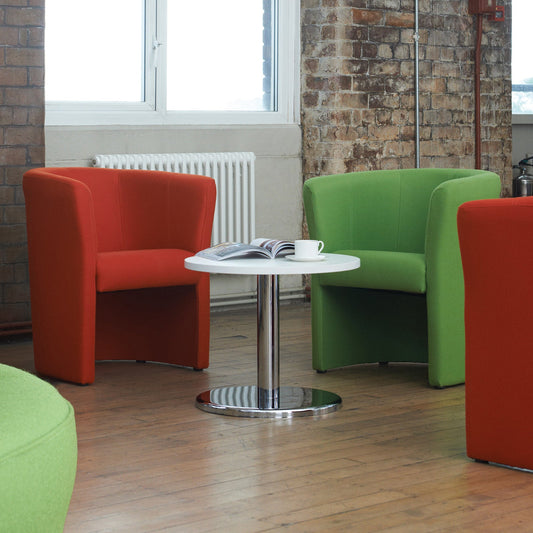 Pisa circular coffee table with round base