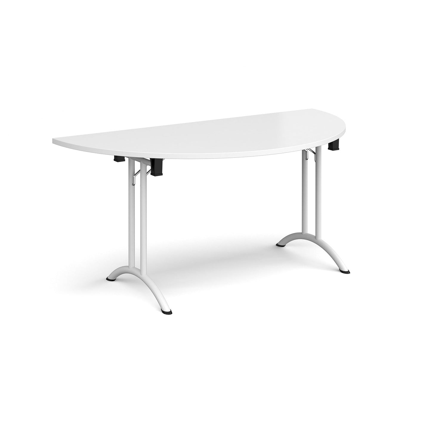 Semi circular folding leg table with curved feet