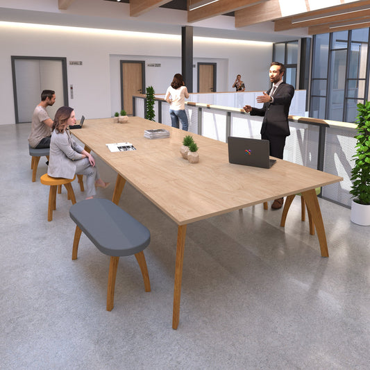 Enable worktable 1600mm deep with cutout and wooden legs