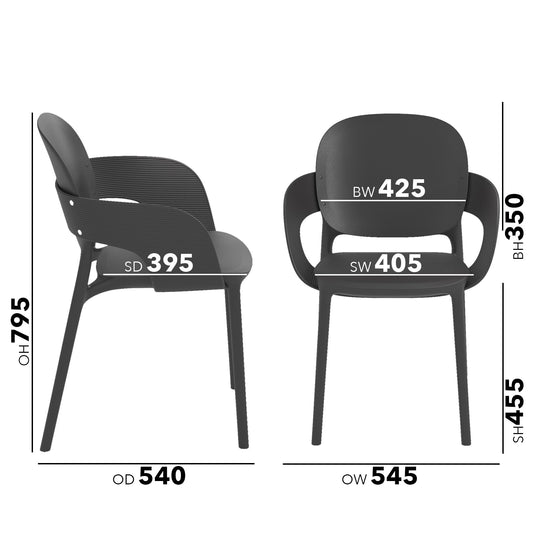 Everly multi-purpose chair (pack of 2)