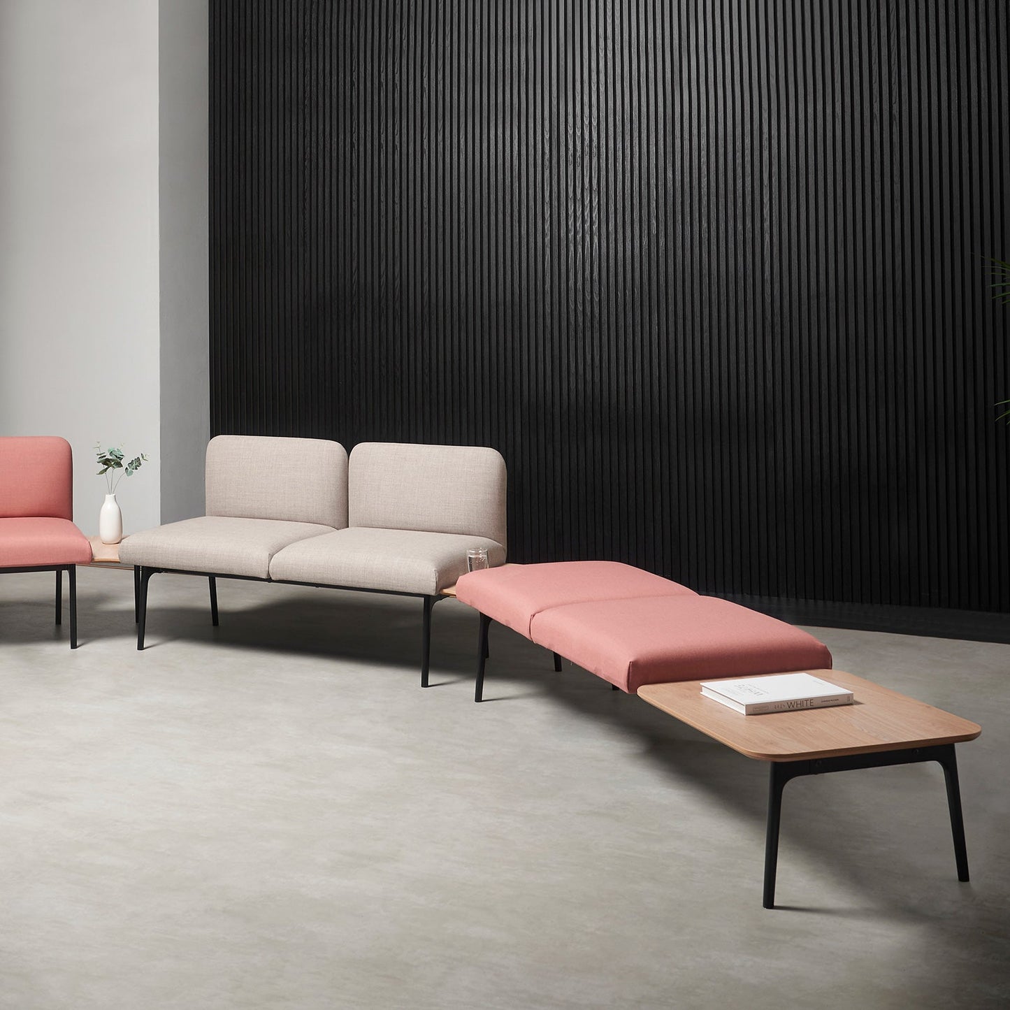 Kayla 3 seater with RH arm and centre table