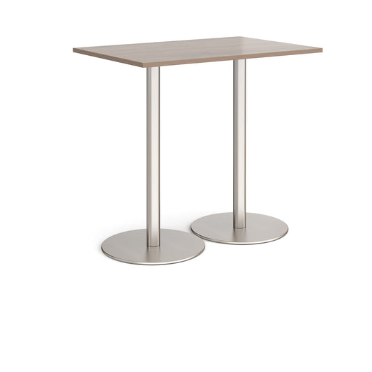 Monza rectangular poseur table with round bases