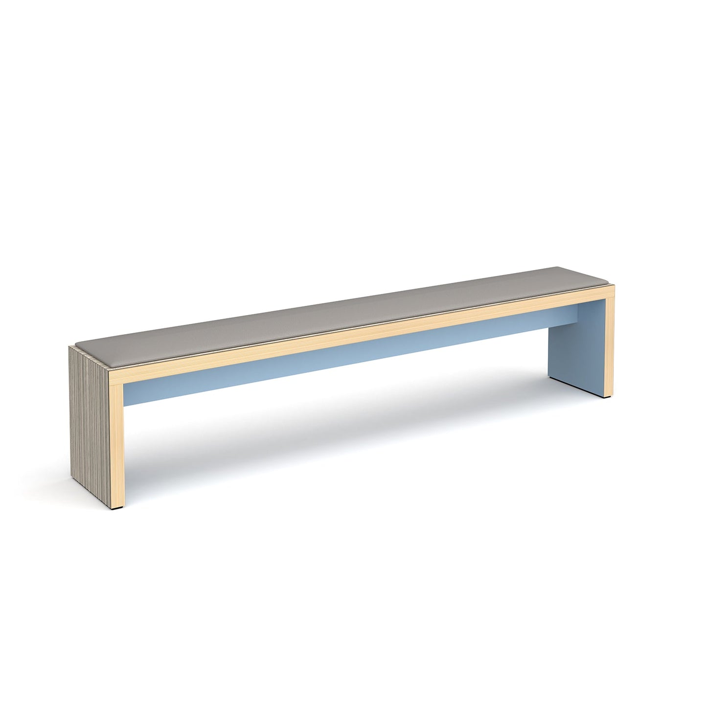 Slab low bench with seat pad