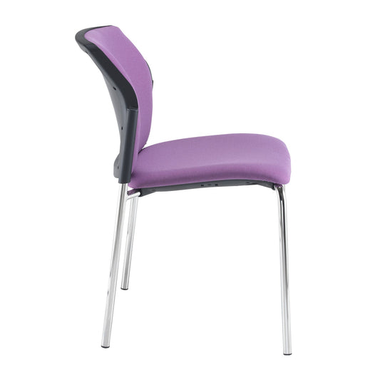 Santana 4 leg stacking chair fully upholstered