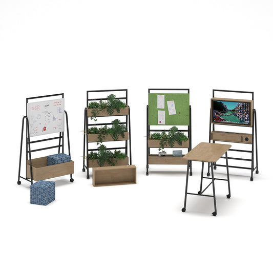 Show mobile poseur power ready table with central 80mm circular cutout 700 x 700mm
