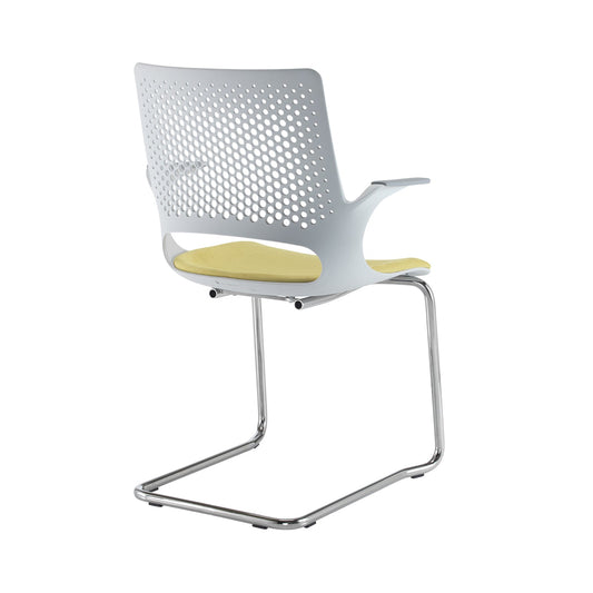 Solus designer cantilever frame meeting chair with upholstered seat