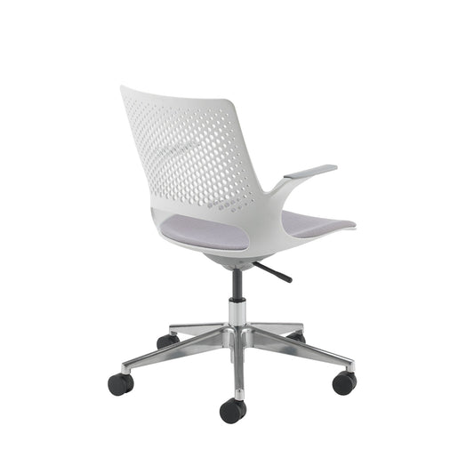 Solus designer operators chair with upholstered seat