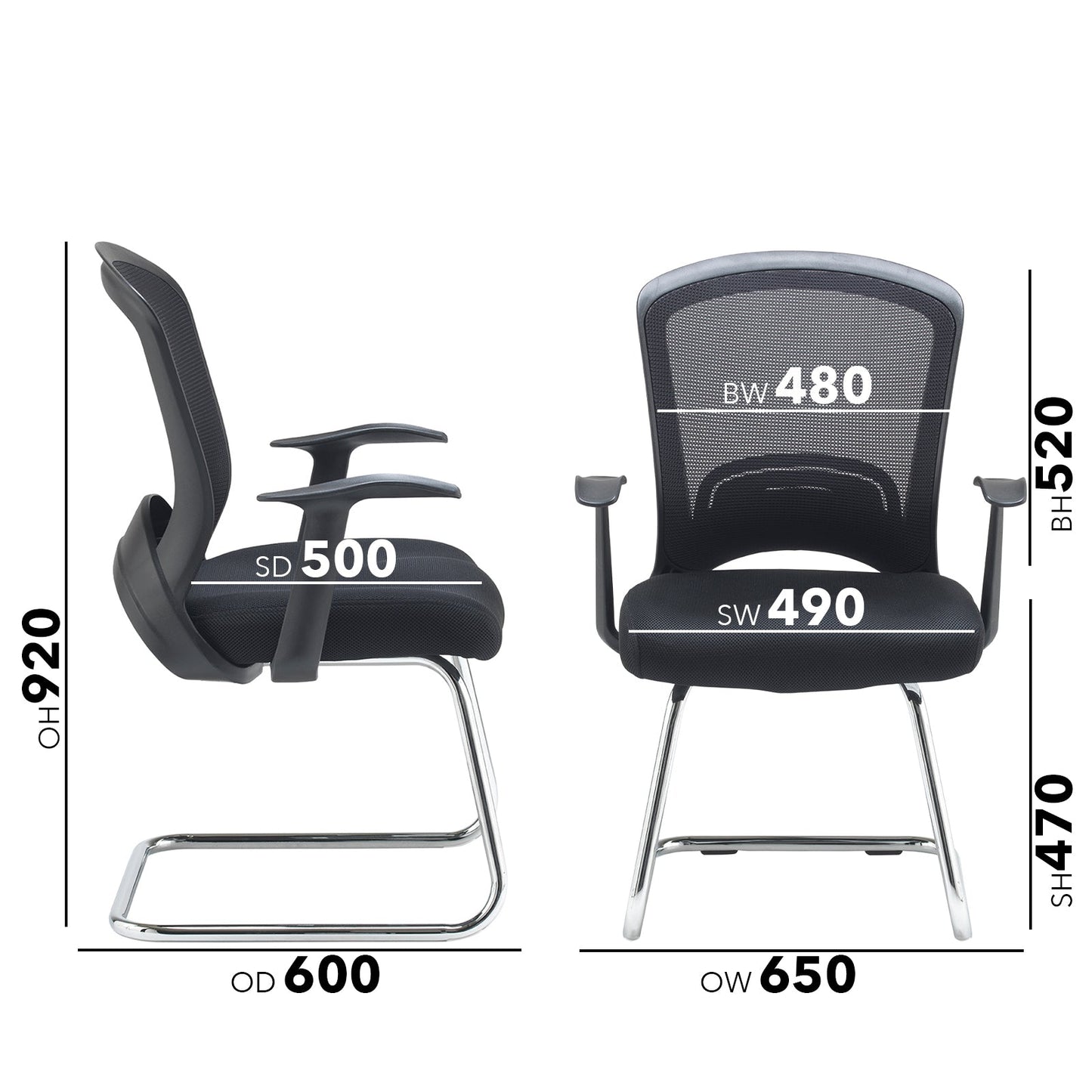 Solaris mesh visitors chair