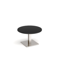 Brescia circular coffee table with flat square base