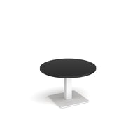 Brescia circular coffee table with flat square base