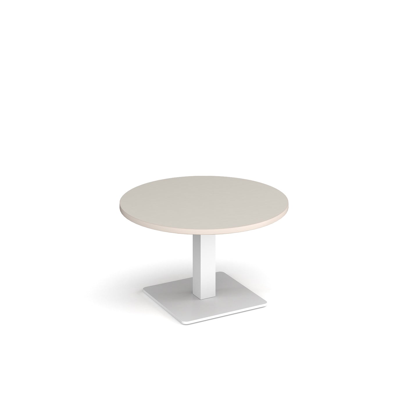 Brescia circular coffee table with flat square base