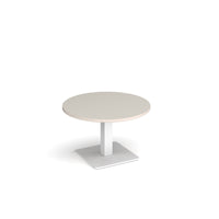 Brescia circular coffee table with flat square base