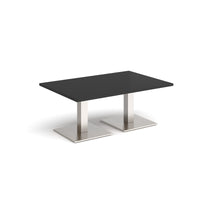 Brescia rectangular coffee table with square bases