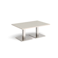Brescia rectangular coffee table with square bases