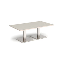 Brescia rectangular coffee table with square bases