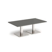 Brescia rectangular coffee table with square bases