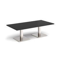 Brescia rectangular coffee table with square bases