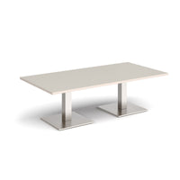 Brescia rectangular coffee table with square bases