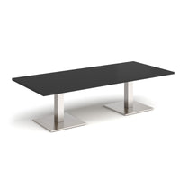 Brescia rectangular coffee table with square bases