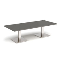 Brescia rectangular coffee table with square bases