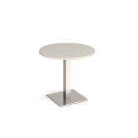 Brescia circular dining table with flat square base