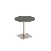 Brescia circular dining table with flat square base
