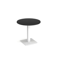 Brescia circular dining table with flat square base