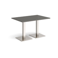 Brescia rectangular dining table with square bases