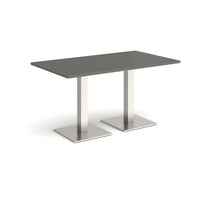 Brescia rectangular dining table with square bases