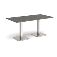 Brescia rectangular dining table with square bases