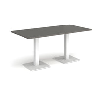 Brescia rectangular dining table with square bases
