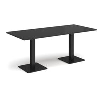 Brescia rectangular dining table with square bases