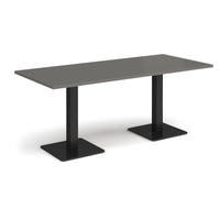 Brescia rectangular dining table with square bases