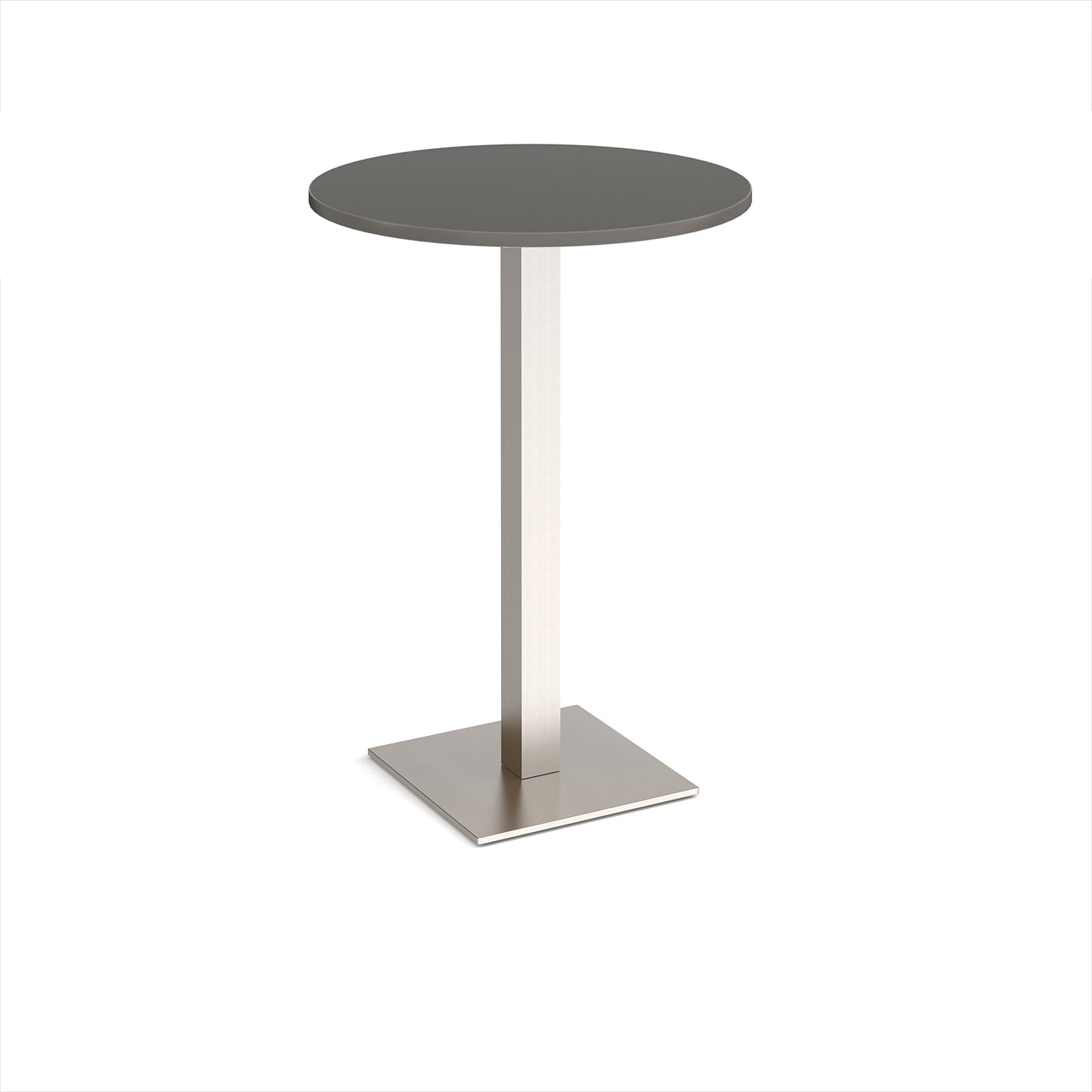 Brescia circular poseur table with flat square base