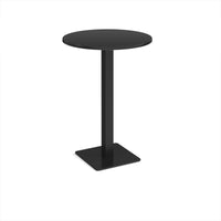 Brescia circular poseur table with flat square base