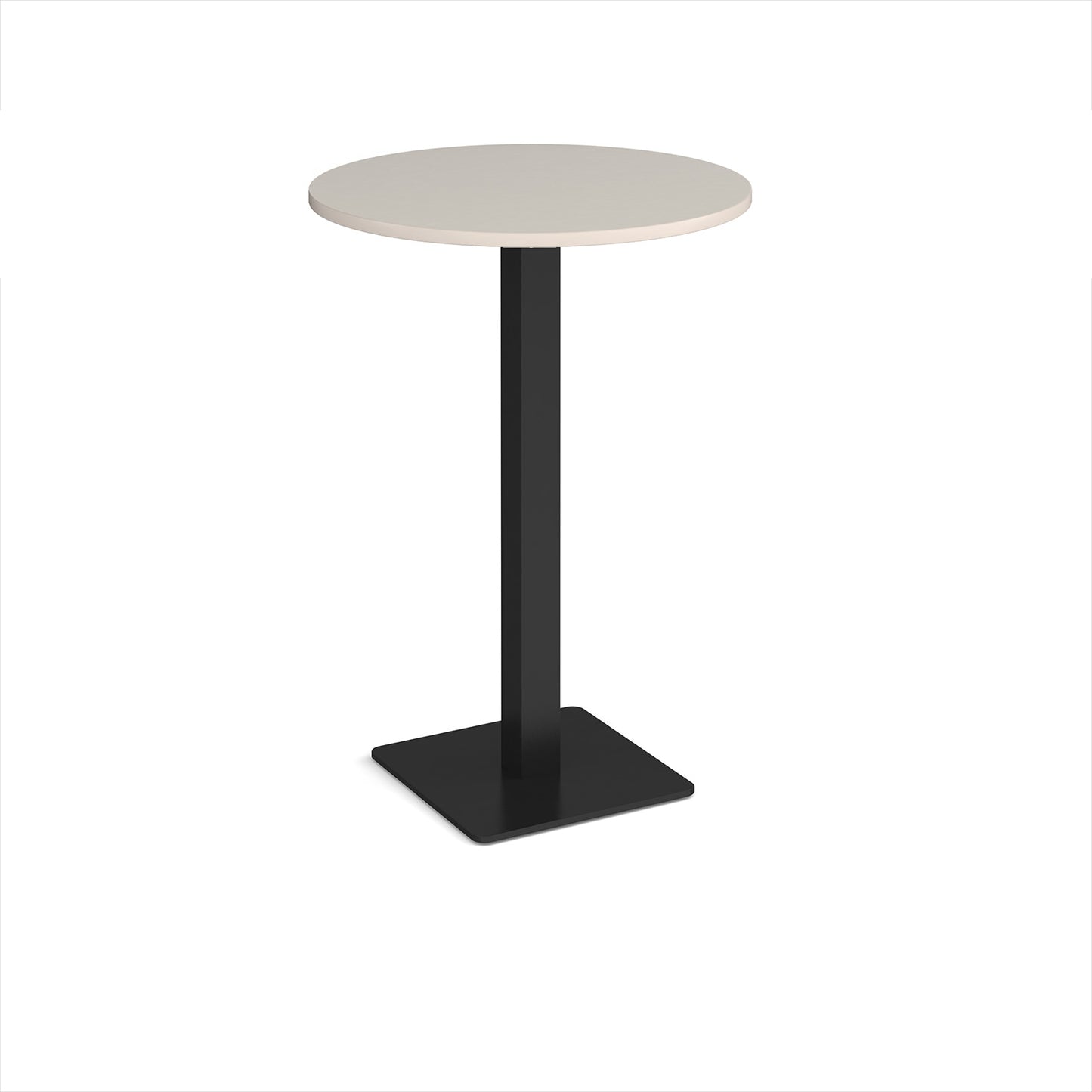 Brescia circular poseur table with flat square base