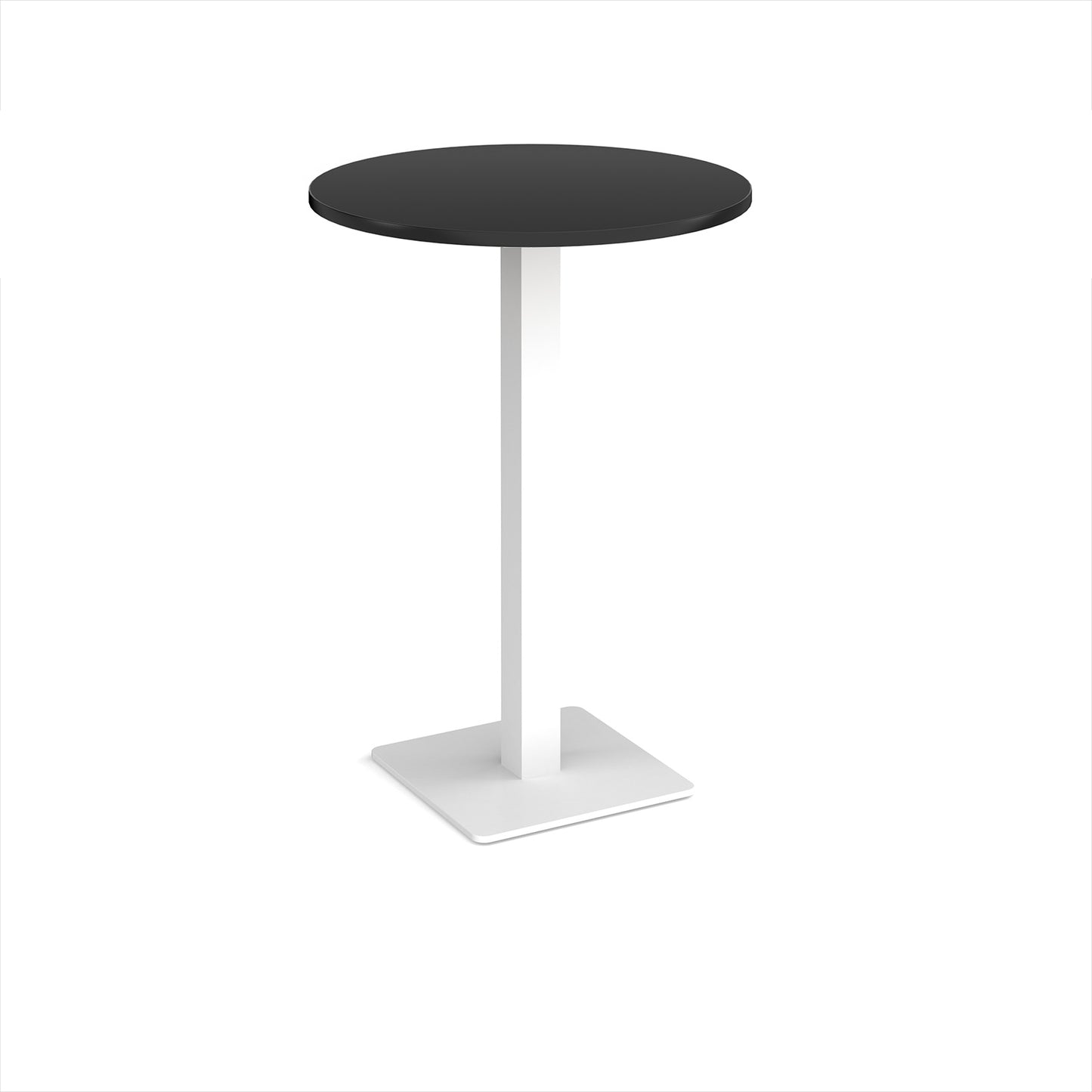 Brescia circular poseur table with flat square base