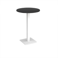 Brescia circular poseur table with flat square base