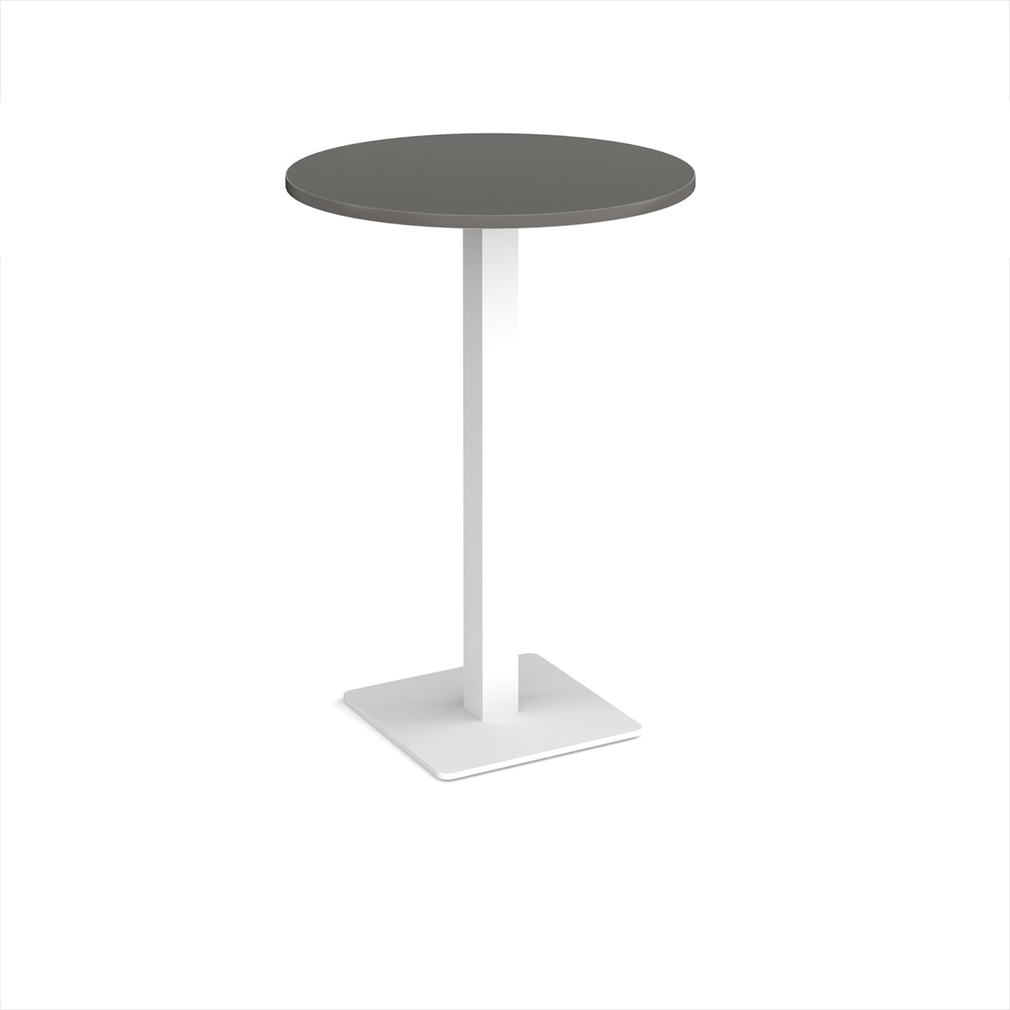 Brescia circular poseur table with flat square base