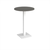 Brescia circular poseur table with flat square base