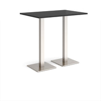 Brescia rectangular poseur table with square bases