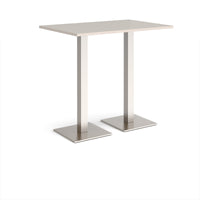 Brescia rectangular poseur table with square bases