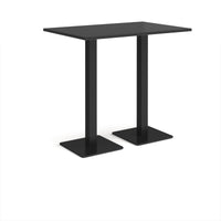 Brescia rectangular poseur table with square bases