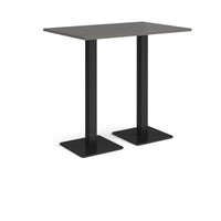 Brescia rectangular poseur table with square bases